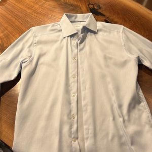 Eton slim mens blue dress shirt